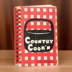 VTG 1980s COUNTRY COOK'N Cookbook St. Rose Fredonia WI, Mary's Little Kohler WI